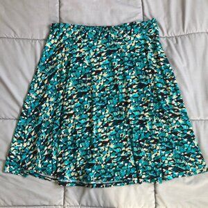 Lily Printed Skirt, Stretchy, A Line, XL